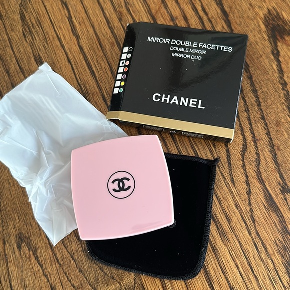 CHANEL Other - Chanel PINK Mirror Duo Compact in Velvet bag & box included